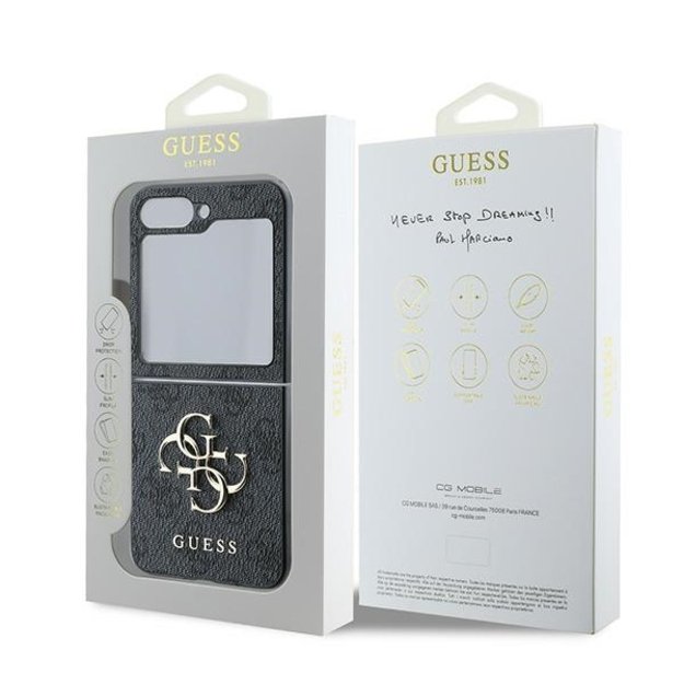 Guess Leather 4G Metal Logo Case for Samsung Galaxy Z Flip 6 - Black 7