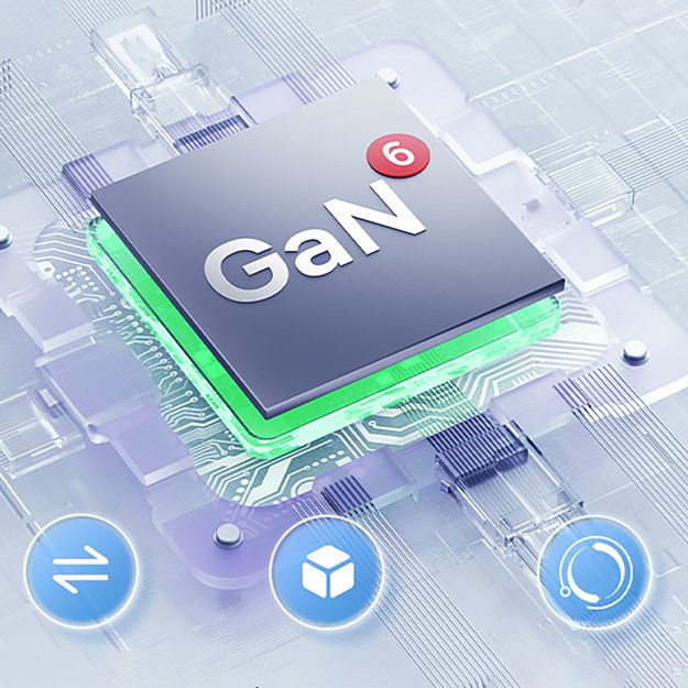 Baseus GaN6 Pro Charger 65W 2 x USB-C 2 x USB-A with Black USB-C Cable 100W 1m - Black 13