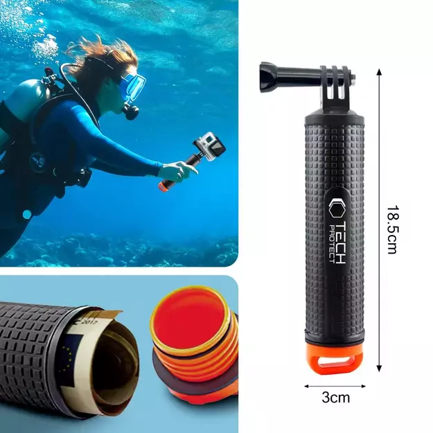 Tech-Protect GA100 Hand Grip for GoPro / DJI - Black 11