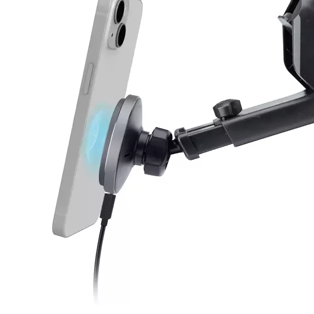 SBS TESUPMAGEXTWIR15W Telescopic Smartphone Holder with Wireless Charger, MagSafe Compatible, for Windshield and Dashboard - Black 3