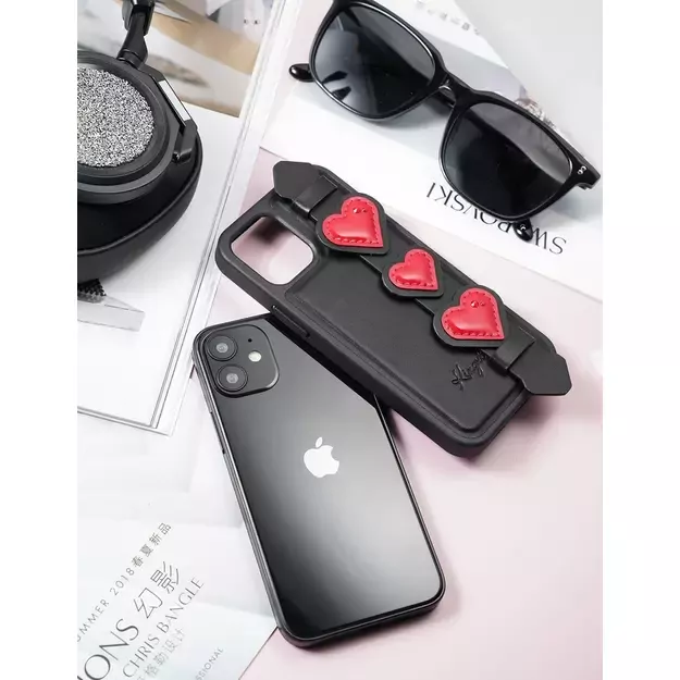 Kingxbar Sweet Series case decorated with original Swarovski crystals iPhone 12 Pro / iPhone 12 black 13