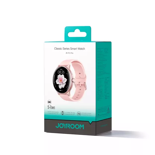Joyroom Classis Series JR-FC1 Smartwatch with Call Answering Function / IP68 Protection - Pink 6