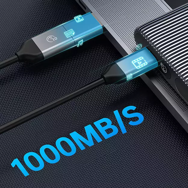 Kieszeń dyskowa podwójna Orico AM2C3-2SN na dwa dyski M.2 SATA+NVME USB-C 3.2 6Gb/s / 10Gb/s - szara 6