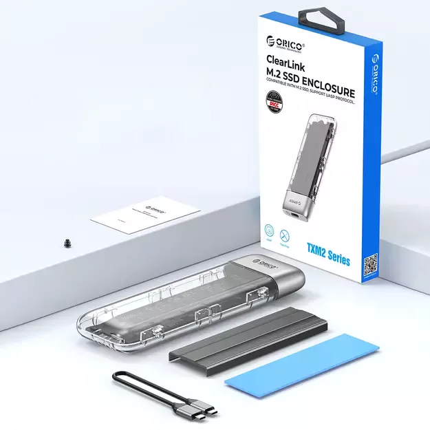 Orico TXM2-C3 M.2 NVME USB-C 3.2 10Gb/s Disk Drive - Gray 6