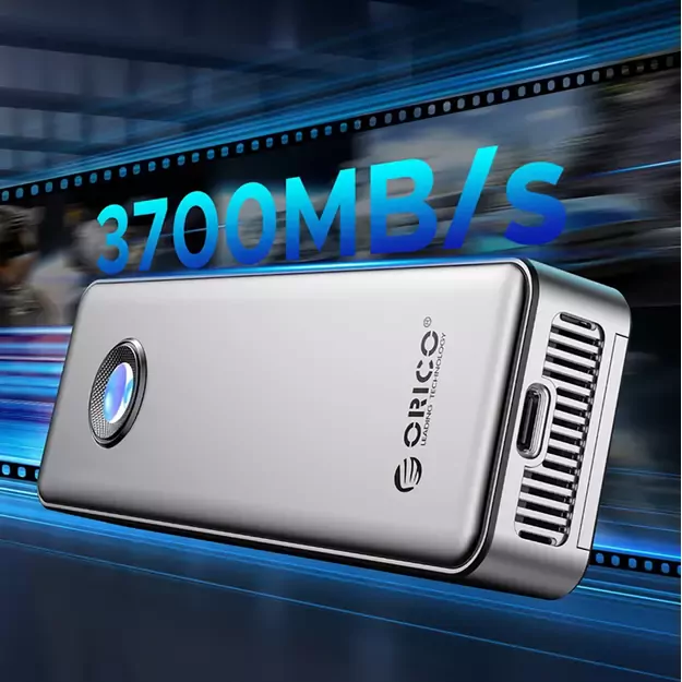 Orico OUM2-G20 M.2 NVME USB-C 3.2 20Gb/s Disk Drive - Silver 2