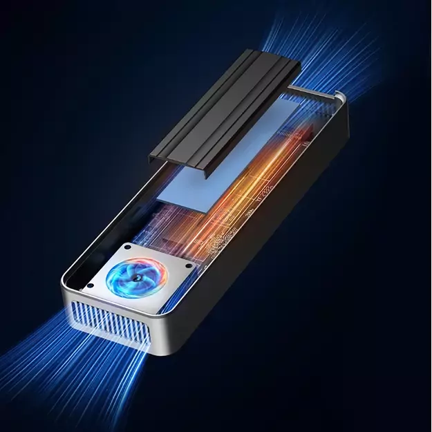 Orico OUM2-G20 M.2 NVME USB-C 3.2 20Gb/s Disk Drive - Silver 3