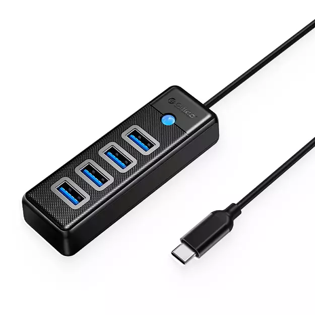 Orico PW4U-C3 USB-C / 4x USB-A 3.0 Hub - Black