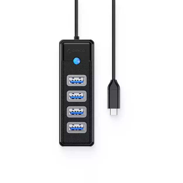Orico PW4U-C3 USB-C / 4x USB-A 3.0 Hub - Black 1