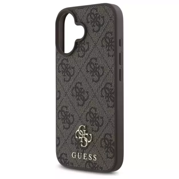Guess 4G Small Classic MagSafe iPhone 16 Case - Brown 5