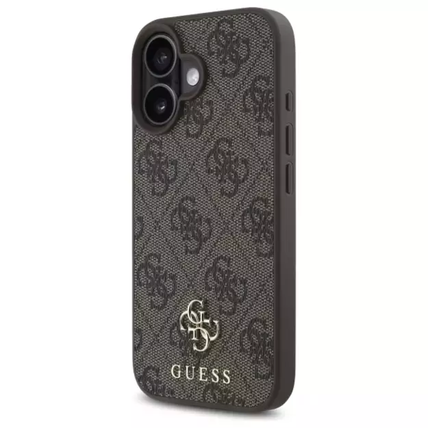 Guess 4G Small Classic MagSafe iPhone 16 Case - Brown 1