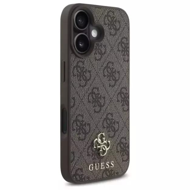 Guess 4G Small Classic MagSafe iPhone 16 Case - Brown 3