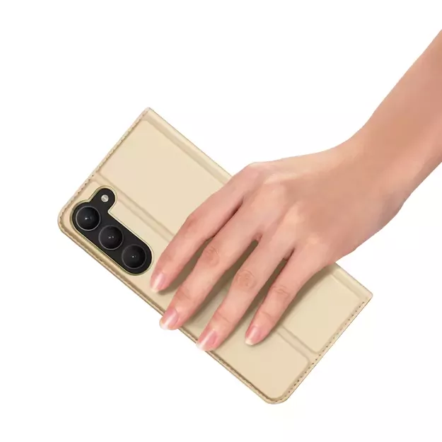 Dux Ducis Skin Pro Case for Samsung Galaxy S23+ Flip Card Wallet Stand Gold 6
