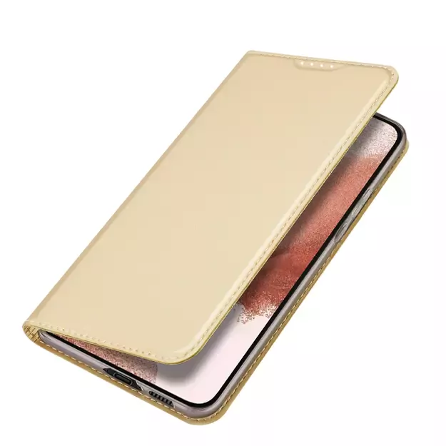 Dux Ducis Skin Pro Case for Samsung Galaxy S23+ Flip Card Wallet Stand Gold 3
