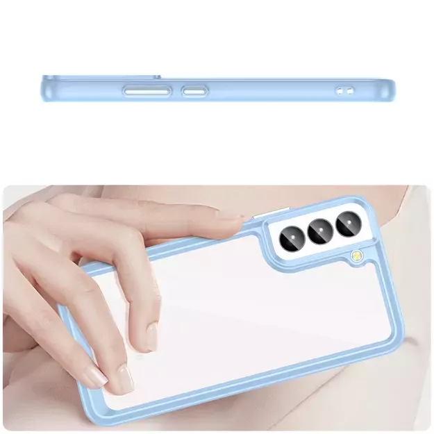 Outer Space Case for Samsung Galaxy S23 cover with a flexible frame blue 4