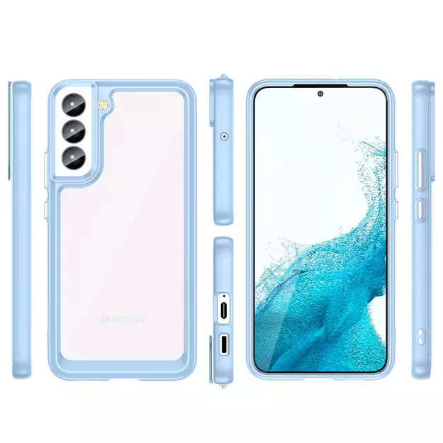 Outer Space Case for Samsung Galaxy S23 cover with a flexible frame blue 1