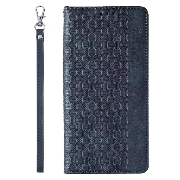 Magnet Strap Case for Samsung Galaxy S23+ Flip Wallet Mini Lanyard Stand Blue 4
