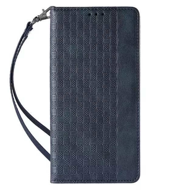 Magnet Strap Case for Samsung Galaxy S23+ Flip Wallet Mini Lanyard Stand Blue 3