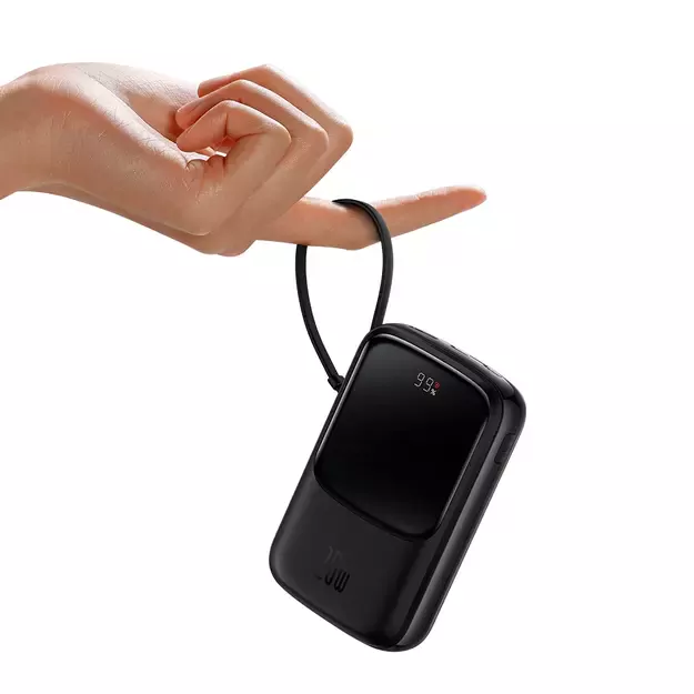 Powerbank 10000mAh 20W Baseus Qpow Pro Overseas Edition + USB C 3A Cable - Black 16