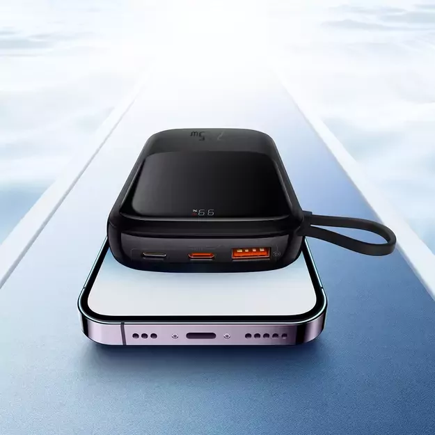 Powerbank 10000mAh 20W Baseus Qpow Pro Overseas Edition + USB C 3A Cable - Black 6