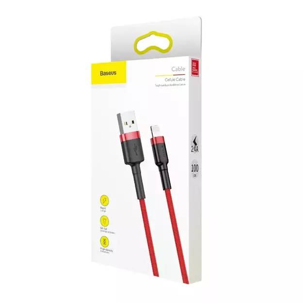 Baseus Cafule USB-A / Lightning 2.4A QC 3.0 cable 1 m - red 8