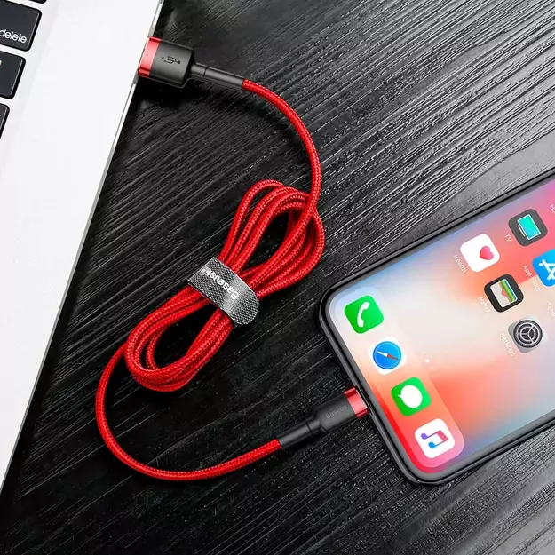 Baseus Cafule USB-A / Lightning 2.4A QC 3.0 cable 1 m - red 7