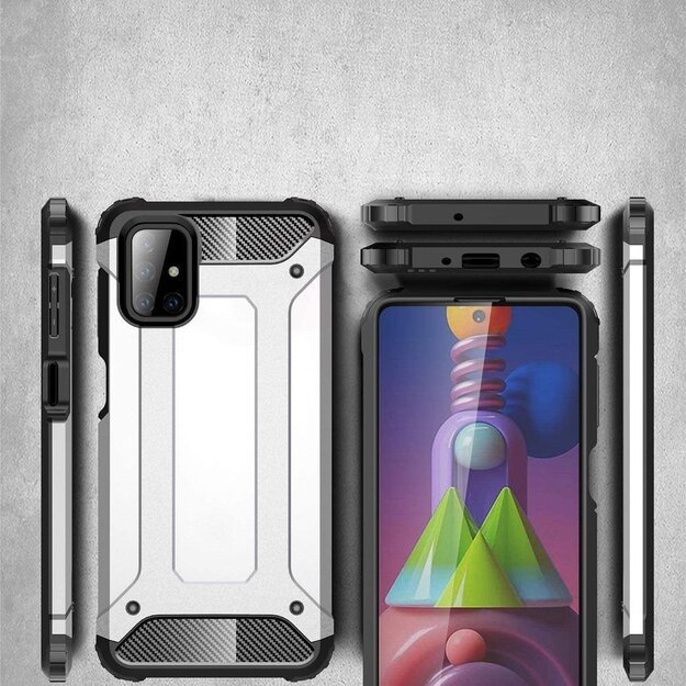 Hybrid Armor Case Tough Rugged Cover for Samsung Galaxy M51 blue 11