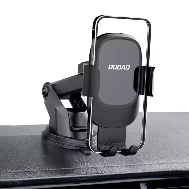 Dudao F5N+ smartphone holder with suction cup, gravity - black 5