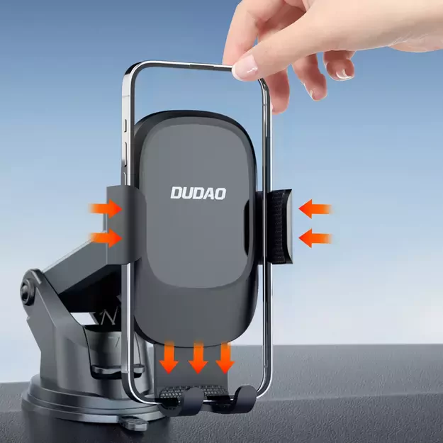 Dudao F5N+ smartphone holder with suction cup, gravity - black 8
