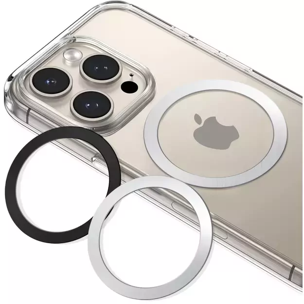 Tech-Protect MMP-110 2in1 Magnetic Ring with MagSafe - Silver-Black 4