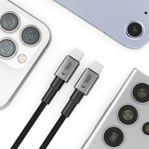 Tech-Protect UltraBoost DNA USB-C PD100W/5A Cable 100cm - Gray 4