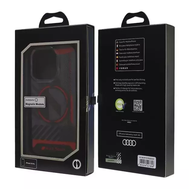 Audi IML Sport MagSafe iPhone 16 Pro 6.3&quot  black/black hardcase AUS-IMLMIP16P-RSQ/D2-BK 12