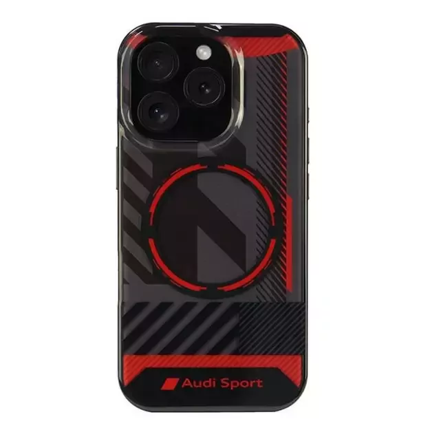 Audi IML Sport MagSafe iPhone 16 Pro 6.3&quot  black/black hardcase AUS-IMLMIP16P-RSQ/D2-BK
