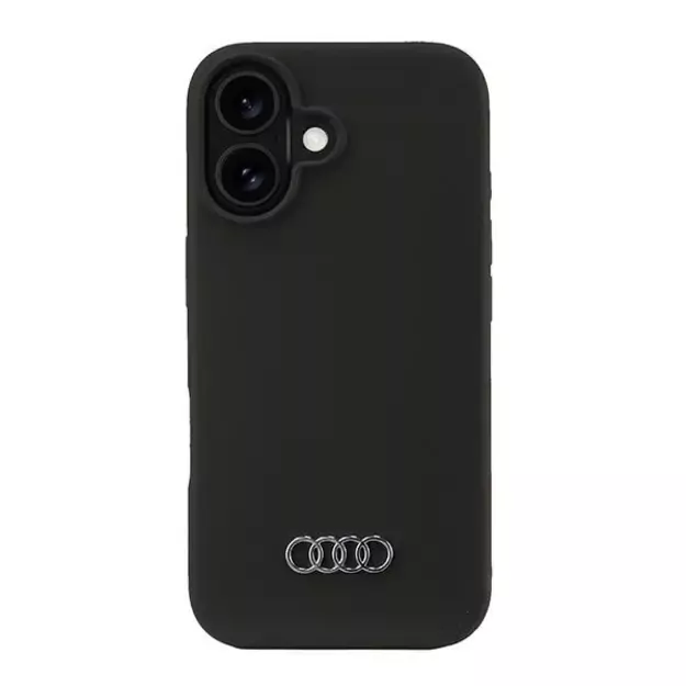 Audi Silicone Case iPhone 16 6.1&quot  black/black hardcase AU-LSRIP16-Q3/D1-BK