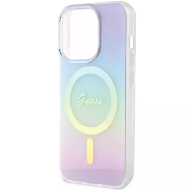 Guess GUHMP15LHITSU iPhone 15 Pro 6.1&quot  purple/purple hardcase IML Iridescent MagSafe 12