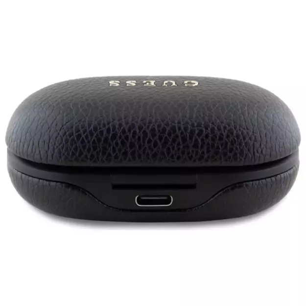 Guess Bluetooth headphones GUTWSPGTSPSK TWS + docking station black/black Grained Classic Logo 4