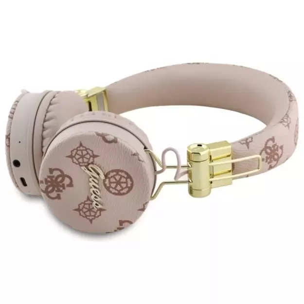 Guess Bluetooth ENC GUBH70EPOSMW Brown/Brown Peony Script Round Shape Headphones 1