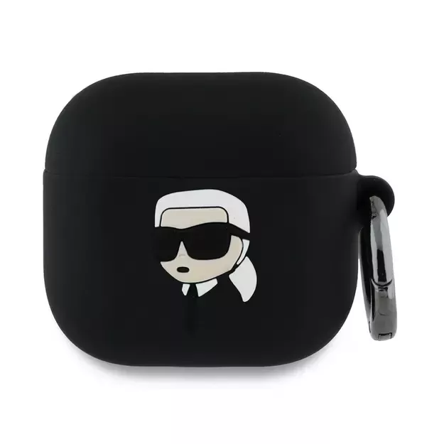 Karl Lagerfeld KLA4RUNIKK AirPods 4 cover black/black Silicone Karl Head 3D