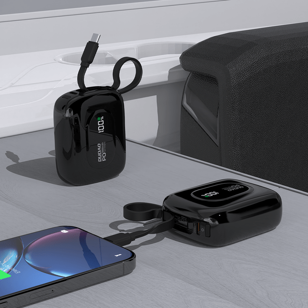 Dudao K32 Powerbank 22.5W 10000 mAh with Built-in USB-C/ Lightning Cable - Black 3