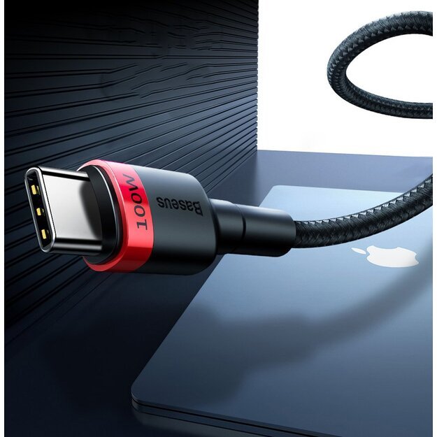 Baseus CATKLF-AL91 USB-C - USB-C PD QC cable 100W 5A 480Mb/s 2m - black and red 6