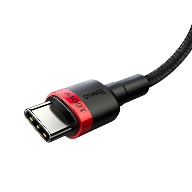 Baseus CATKLF-AL91 USB-C - USB-C PD QC cable 100W 5A 480Mb/s 2m - black and red 2
