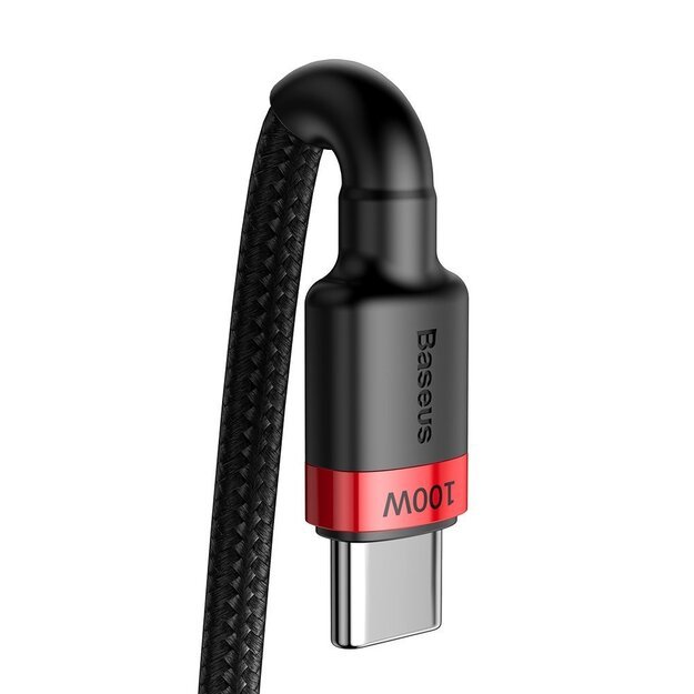 Baseus CATKLF-AL91 USB-C - USB-C PD QC cable 100W 5A 480Mb/s 2m - black and red 1