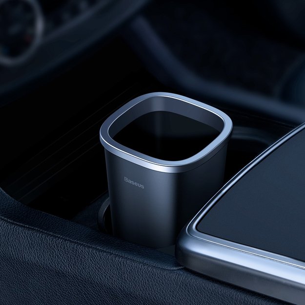 Baseus CRLJT-A01 waste bin for a car mounted in a cup holder - black 6