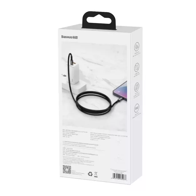 Baseus CATLWJ-01 Lightning - USB-C PD cable 20W 480Mb/s 1m - black 5