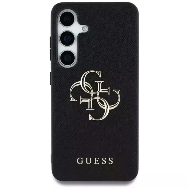 Guess Grained Big 4G Logo Small Classic Logo case for Samsung Galaxy S25 black 2