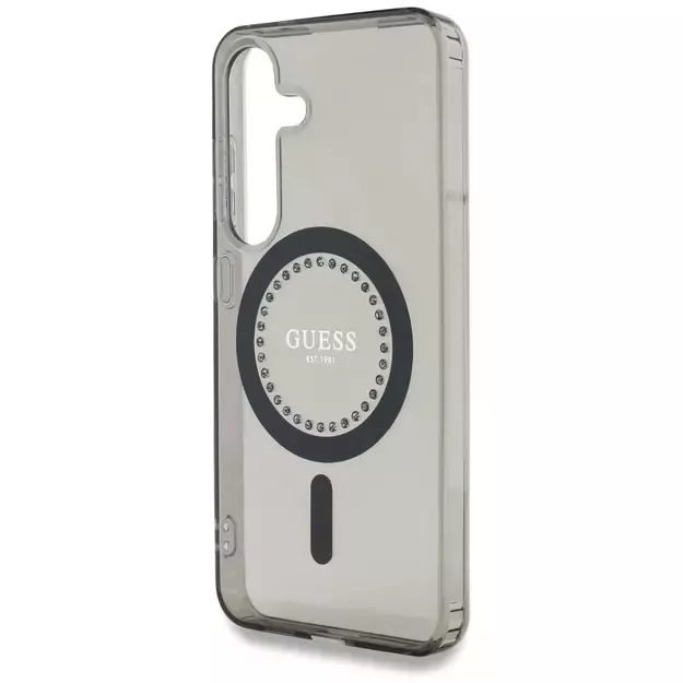 Guess Rhinestones Printed Classic Logo MagSafe Samsung Galaxy S25 case black 12
