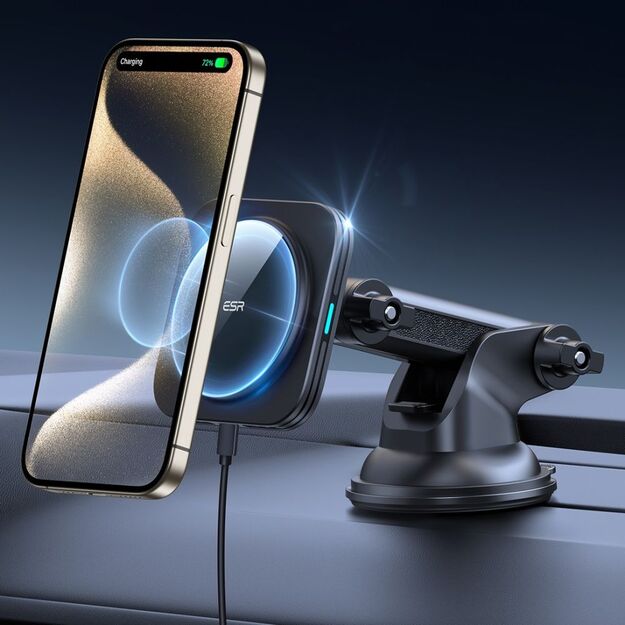 ESR Halolock Magnetic MagSafe QI2 15W Car Holder - Black 4