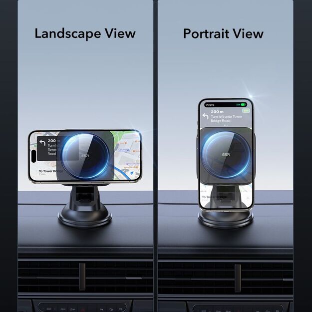 ESR Halolock Magnetic MagSafe QI2 15W Car Holder - Black 6