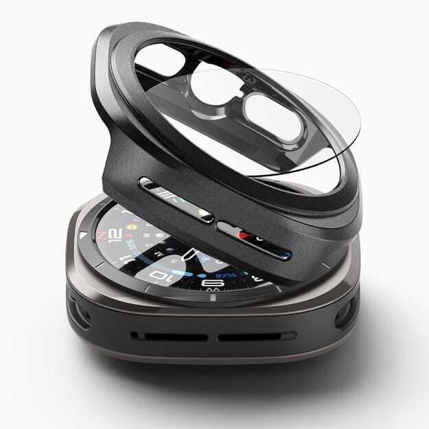 Ringke Slim &amp  Tempered Glass Case + Glass Set for Samsung Galaxy Watch Ultra 47mm - Black 1