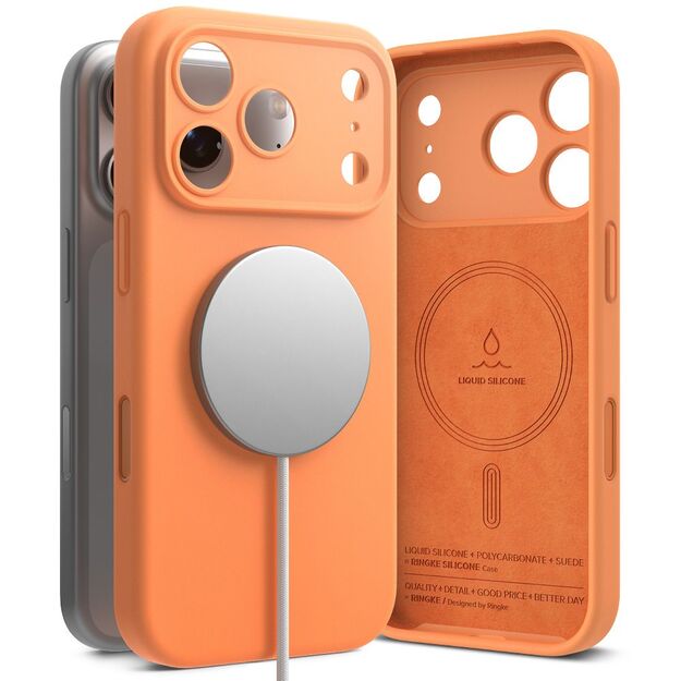 Ringke Silicone Magnetic MagSafe Case for iPhone 17 Pro - Orange