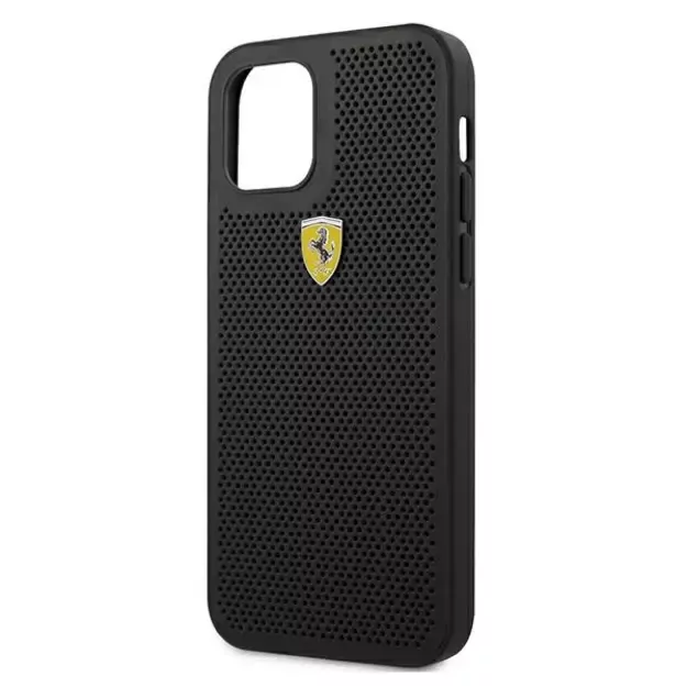 Ferrari FESPEHCP12LBK iPhone 12 Pro Max 6.7&quot  black/black hardcase On Track Perforated 17